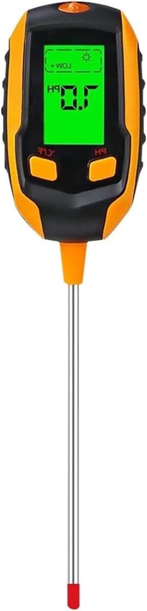 Bodemmeter 5 in 1 - Potgrondtester pH-meter - Plantenverzorging Thuis - Multifunctioneel Inzicht - 317 cm - Zwart