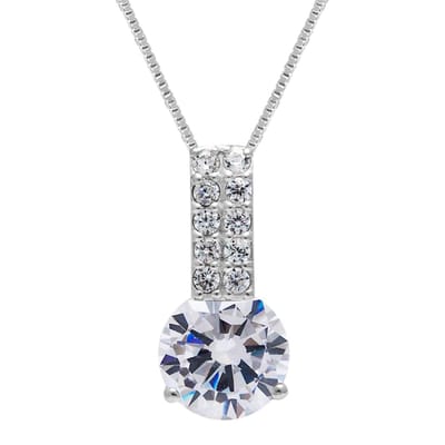 WeLoveSilver - zilveren damesketting - kristallen - 45 cm