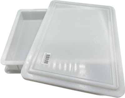Deegcontainer - Gistbak Brood Pizza - Deeg Laten Rijzen - Voedselveilig Kunststof - 30x40x7 cm - Wit