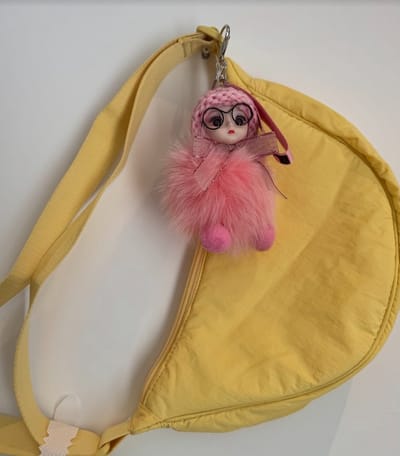 Handbag tote bag - Sportsbag - Handtassen - Recycled Nylon bag - geel tasje zonder pop