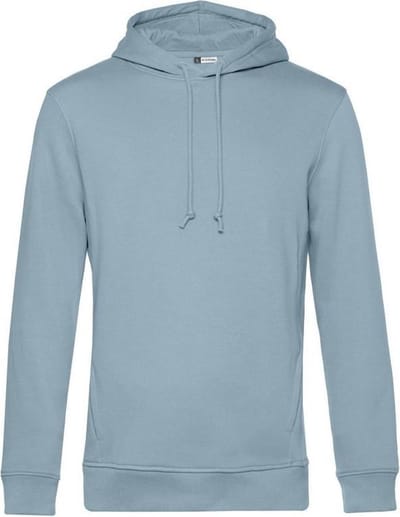 B&C Heren Organische kapperstrui (Blauwe Mist)