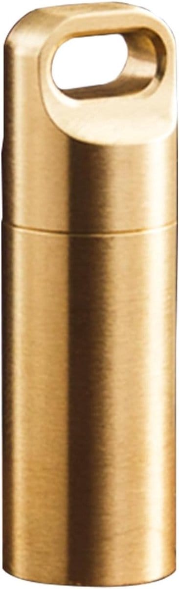Draagbare pillendoos, waterdichte dagelijkse medicijndoos, organizer voor medicijnen tijdens kamperen en outdoor reizen (Goud, 3.8*1.2cm)