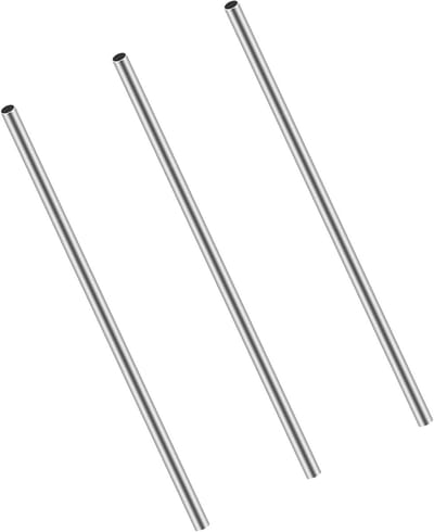 Roestvrij stalen ronde buizen 7 mm - 304 RVS buis 0,5 mm wanddikte 250 mm lengte - industriële rechte buis 3 stuks