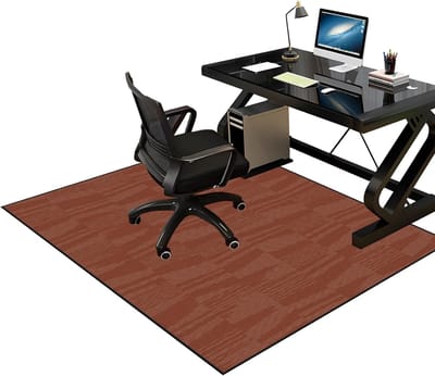 Vloerbeschermer Bureau - Stoelmat - Vloer Beschermen - Antislip TPR Onderkant - 100 x 120 cm - Zwart