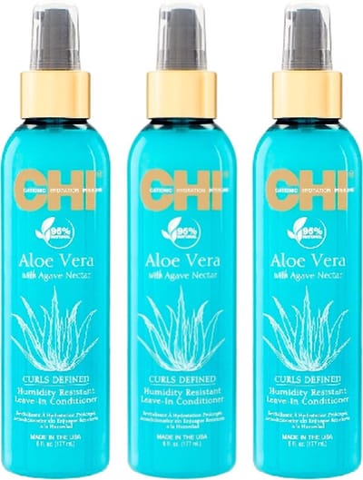 Conditioner Chi Aloe Vera Curls Defined Leave In Farouk - 3 x 177 ml