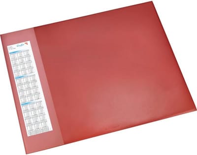 Bureauonderlegger - Schrijfonderlegger Deskpad - Bureau Organisatie - Met Kalender - 52x65 cm - Rood