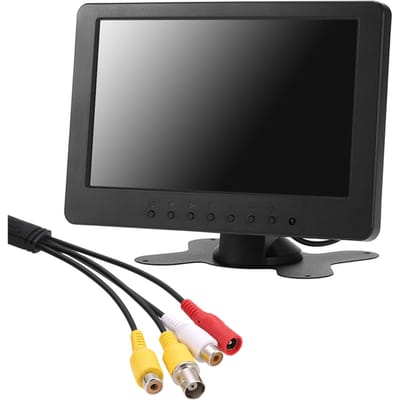 S701 7 inch TFT LCD-monitorscherm 16:9 1024 * 600 BNC AV Video Audio voor pc-beveiliging VCD DVD EU EU Plug black