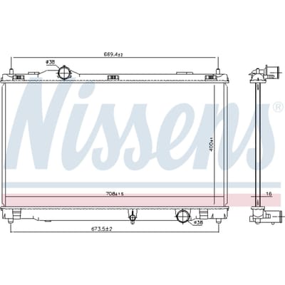 Radiator, motorkoeling NISSENS 646856