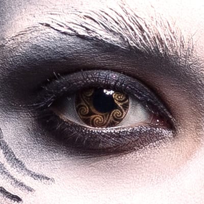 Boland - Paar 12-maandslenzen Voodoo swirl - Volwassenen - Halloween en Horror - Halloween contactlenzen - Horror