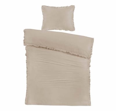 Papillon Fleur Dekbedovertrek - Eenpersoons - 140x200/220 cm - Zand