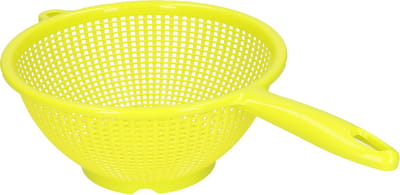 Plasticforte Keuken vergiet/zeef met handvat - kunststof - Dia 24 cm x Hoogte 11 cm - groen