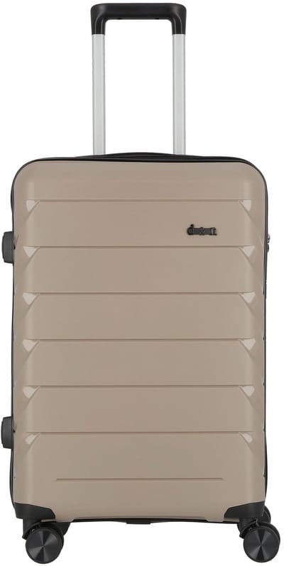 d & n Travel Line 4100 4 wielen Trolley M 64 cm - Harde bagage - TSA slot - taupe