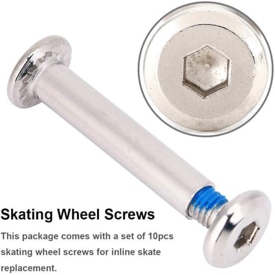 Dailygoods- Rolschaats Schroef 10x Bevestigingsschroeven - Skate-wielschroef - Vervangende Skate-wielas - Zeskantschroef - Hoogwaardig Materiaal - Lengte 36 mm