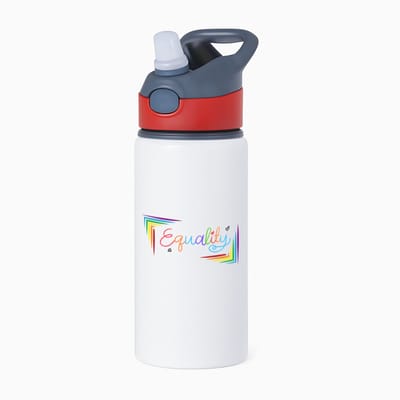 Hacebo® - LGBTQ cadeau - waterfles met rietje rood - Lgbt - Love is love - opdruk - lgbt - Pride month - lgbtq vlag - gay pride - met tekst - opdruk - leuke pride spullen - verjaardag - cadeau - gift - water fles - 650ML