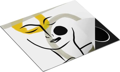 Chefcare Inductie Beschermer Abstracte Kunst van een Gezicht - 60x50 cm - Afdekplaat Inductie - Kookplaat Beschermer - Inductie Mat