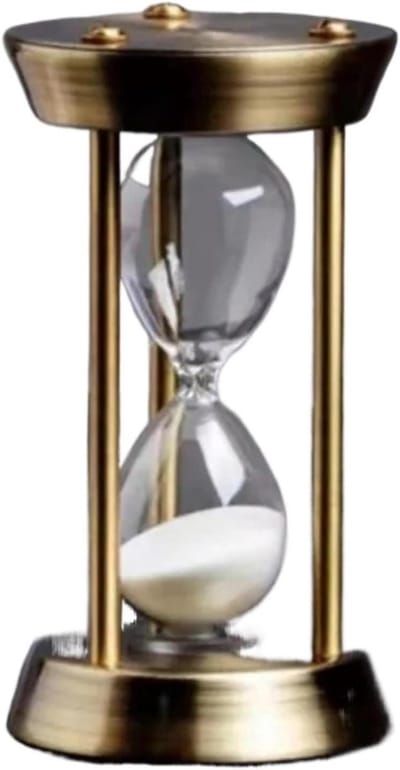 Decoratieve Zandloper - Mini Zandloper - Tijd Beheren - Set van Twee - 125 cm Hoog - Wit Zand