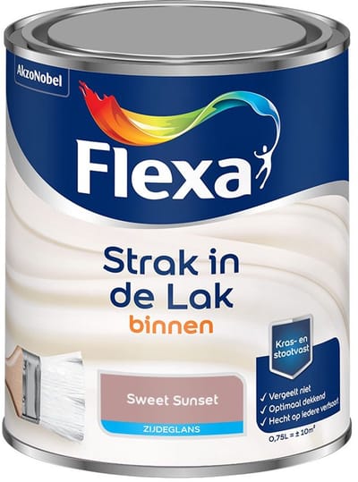 Flexa - Strak In De Lak Binnenlak Zijdeglans - Sweet Sunset - Mengverf - 750 Ml