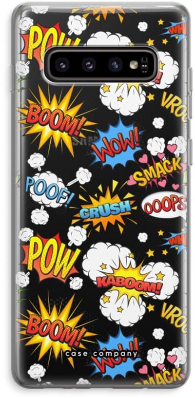Case Company® - Hoesje geschikt voor Samsung Galaxy S10 Plus hoesje - Pow Smack - Soft Cover Telefoonhoesje - Bescherming aan alle Kanten en Schermrand