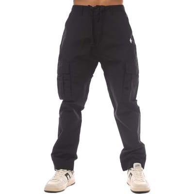 Herenbroek Marcelo Burlon Cross Nylon Cargo in Zwart-Wit
