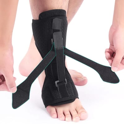 Attelle Réglable pour Pied Tombant Support Fasciite Plantaire Attelle Orthopédique Pour la Récupération du Tendon d'Achille noir