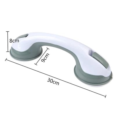 Antislip Douchegreep - Badkamer Handvat - Veilige Badkamer - Zuignap Bevestiging - 29.4 cm - Wit