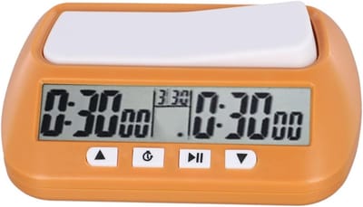 Digitale schaakklok - Spel timer - Strategische spellen - Twee instelbare tijden - 14 x 88 cm - Zwart geel