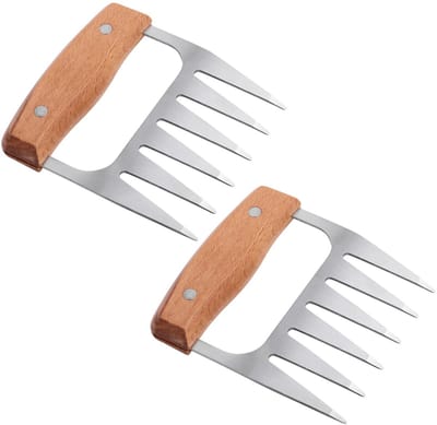 HI Vleesklauwen / vleeskammen - 2x stuks - perfect voor pulled pork / chicken - RVS - BBQ