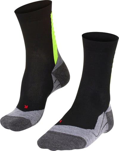 FALKE Achilles beschermt de achillespees functioneel materiaal hardloopsokken heren zwart - maat 39-41
