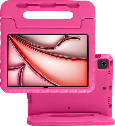 Hoes - Geschikt voor Apple iPad Air (2024/2025/2026) - 11 inch - Kinderhoes Shockproof Bumper - Kidsproof Case - Tablet Hoesje - Kinder Hoes Cover - Roze