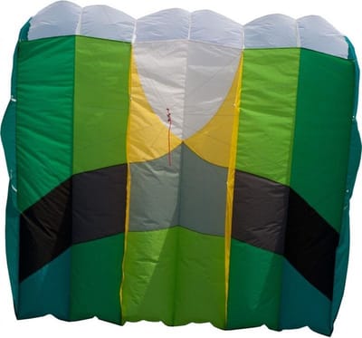 Eenlijnsvlieger HQ KAP Foil 5.0 106760 Groen 240 x 200 cm + 2100 cm franje staart