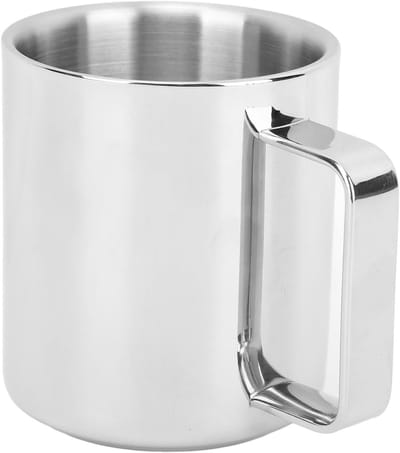Dubbelwandige RVS Mok met Isolatie, Anti-verbranding, Stevige Koffiemok voor Camping, Thuis en Kantoor - 350ml