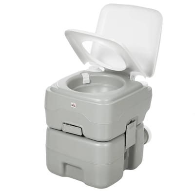 Geargalaxy Draagbaar Toilet - Camping Toilet - Mobiel Toilet - Draagbaar WC - Reis Toilet - Caravan Toilet - 20L - Grijs