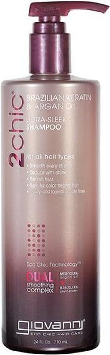 Giovanni Cosmetics - 2chic - Ultra-Sleek Shampoo with Brazilian Keratin & Argan Oil - 710 ml