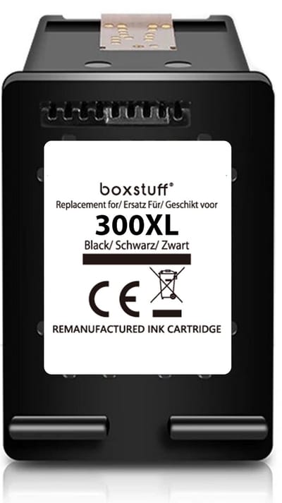 Boxstuff Inkt geschikt voor 300 XL - (CC644EE) Compatibel met HP 300 / 300XL - Inkt Cartridge Zwart voor HP PhotoSmart D110a / D110b / C4600 / C4635 / C4640 / C4680 / C4740 / C4750 / C4780 DeskJet D2560 / F2400 / F2410 / F2480 Printer - Pack Zwart