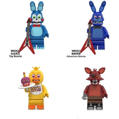 Mini Briques Bonnie Ornement Blocs d'assemblage Jeux Figurine Chica Foxy Ours Freddy Fazbear Jouet Accessoires Cadeaux de Fête