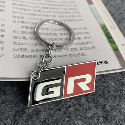 GR SPORT Logo Auto Accessoires Zinklegering Auto Sleutelhanger Sleutelring Voor Toyota TOYOTA HV YARiS RZ RC RS Prius Lexus Supra GR86 VIOS gray