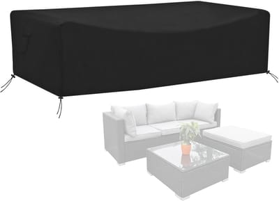 Famanu – Tuinmeubelafdekking - waterdicht - zware belasting - 420D Oxford-weefsel - tuintafel - dekzeil met ventilatieopeningen - winddicht - uv-bestendig - 230 x 165 x 65 cm