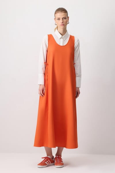 Touché Privé - Oversize crêpe overgooier - Oranje - Dames