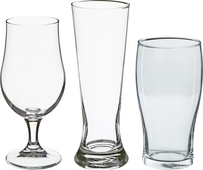 Secret de Gourmet Bierglazen set - pilsglazen/pint glazen/bierglazen op voet - 12x stuks
