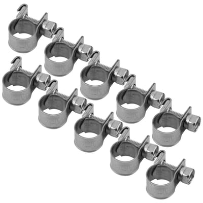 Dailygoods- Slangklem Set van 10 - Roestvrij Stalen Slangklemmen - Verstelbaar - Voor Lucht-/Water-/Brandstofleidingen - Eenvoudig te Installeren - Duurzaam en Betrouwbaar