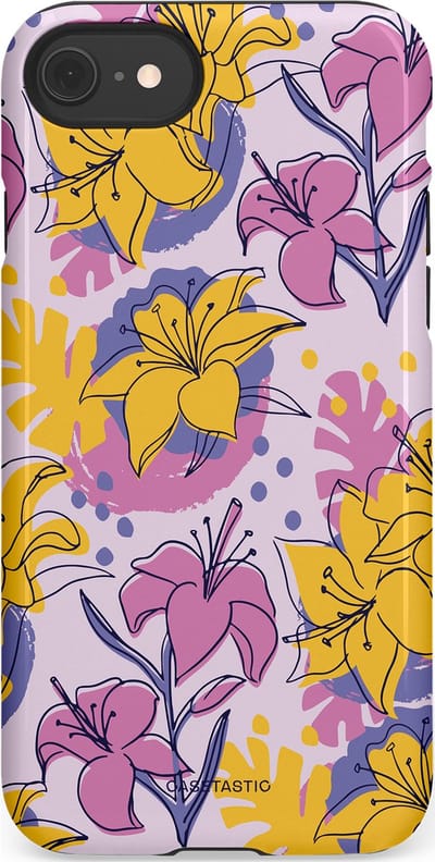 Casetastic Hoesje Geschikt voor Apple iPhone 7/8/SE - Stijlvolle Beschermende Duo-layer Case - Flora Fantasia