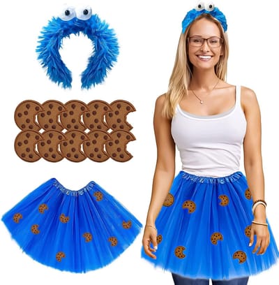 Carnaval Kostuum voor Vrouwen en Meisjes met Tulle Rok, Hoofdband en Stickers voor Halloween en Cosplay