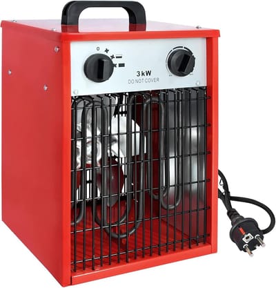 Krachtige Bouwventilator & Elektrische Heater met Thermostaat - 3 Temperatuurstanden