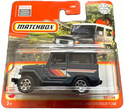 MATCHBOX TOYOTA LAND CRUISER FJ40 OLD GREY 1:64 97/100 SHORT CARD METAL