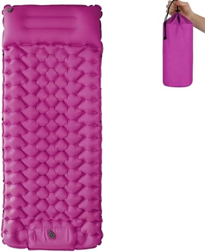 Slaapmat Kamperen - Luchtbed Outdoor - Comfortabel Slapen - Ingebouwde Pomp - 190x120x5 cm - D