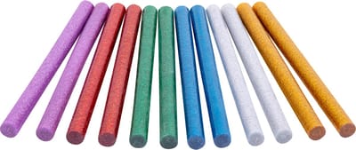 FERM - GGA1011 - Lijmsticks - met - 6 kleuren - glitters - 12 stuks - 11 mm - 15cm - voor lijmpistool - zoals - FERM - GGM1004 - tot en met - GGM1011