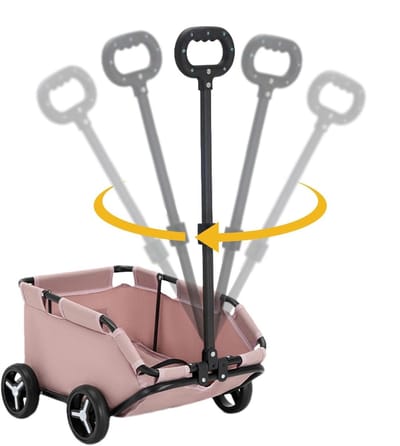 Hondenbuggy - Hondenwagen Pet Trolley - Reizen met Huisdier - Inklapbaar 4 Wielen - 58 x 41 x 16 cm