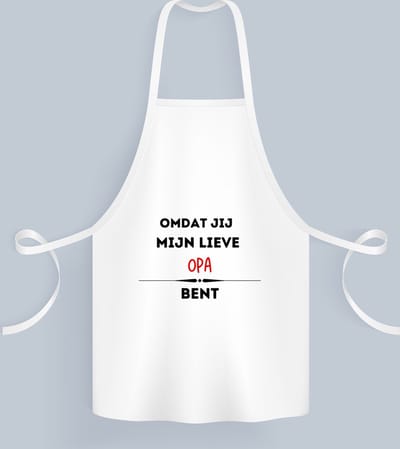 Akyol - omdat jij mijn lieve opa bent Keukenschort - Opa - de liefste opa - verjaardag - cadeautje voor opa - kado - geschenk - 82 bij 71 cm