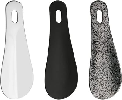 Set van 3 mini schoenlepels van roestvrij staal, ideaal voor reizen, handig en duurzaam, perfecte schoenhulp voor mannen en vrouwen