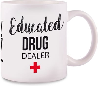 Hospitrix Mok Educated - Zorgpersoneel - Ziekenhuis - Verpleegster Accessoires - Cadeau Verpleegkundige - Wit - Verpleegkundige Accessoires - Nurse Cadeau - Verpleegkundige Mok